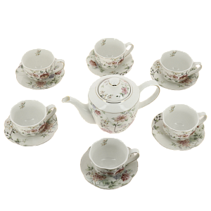 Сервиз чайный 13 предметов (чашка 250мл-6шт/блюдце-6шт/чайник 1,25л) BALSFORD Эмма фарфор 000000000001200559