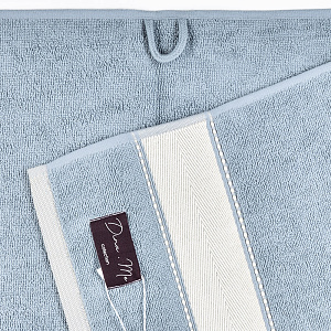 Полотенце махровое 70х130см LUCKY атласный бордюр серо-голубой хлопок 100% 000000000001208684