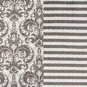 Покрывало 190x200см LUCKY Серая полоска ультрастеп полиэстер 000000000001219020