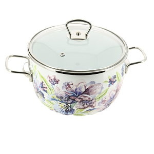 Кастрюля 4л VITROSS Iris глубокая сферическая форма эмалированная сталь 000000000001206238