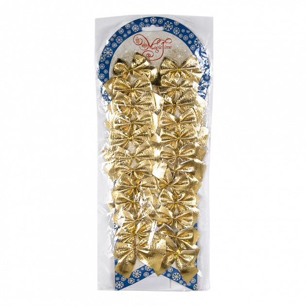 Новогоднее украшение БАНТ Золото из полиэстера, набор из 24 шт. / 5х5x0,01см арт.78670 000000000001179624