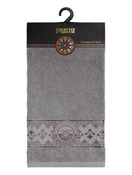 Полотенце 70х130см DE'NASTIA ТАЛИСМАН 1 серый хлопок-100% 000000000001215353
