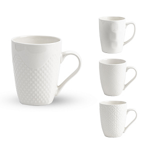 Кружка 450мл ORNAMENT белая керамика 000000000001220185