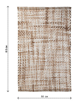 Коврик для ванной 50х80см LUCKY Wicker противоскользящий бежевый хлопок/полиэстер 000000000001225653