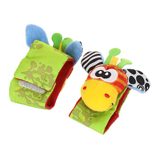 Набор детских носочков и напульсников с погремушками Забавные Зверюшки Bradex 000000000001145066