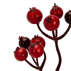 Ветка с ягодами для декора 24 см шиповник 000000000001225523