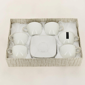 Набор чайный 12 предметов (чашка 230мл-6шт/блюдце-6шт) BALSFORD Грация Хама подарочная упаковка фарфор 000000000001204585