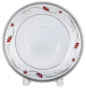 Сервис чайный 13 предметов (чашка 220мл-6шт/блюдце-6шт/чайник 1,2л/металлический стенд) GUTERWAHL подарочная упаковка фарфор 114-17050 000000000001193922