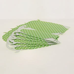 Коробка большая 20х25см 6шт зеленый горошек R010051 000000000001174071