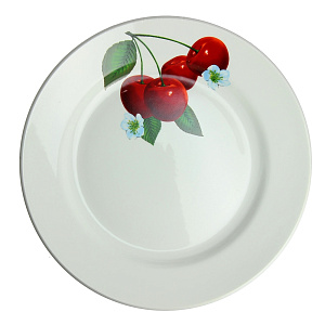 Мелкая тарелка Вишенка Кубаньфарфор, 20 см 000000000001005634