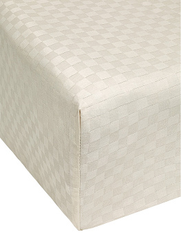 Проcтыня натяжная 200x200см DE'NASTIA бежевая сатин-клетка хлопок100% 000000000001208216