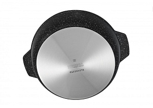 Жаровня 3л НЕВА МЕТАЛЛ ПОСУДА Гранит стеклянная крышка индукция алюминий 000000000001212691