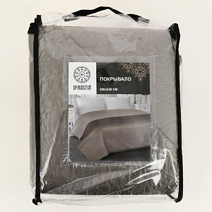 Покрывало DeN Палермо 200х240 атл/мат св-корич. Круги U000218 000000000001203046