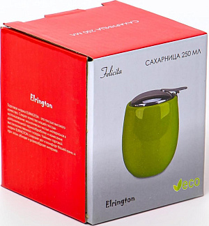 Сахарница 250мл ELRINGTON Феличита с крышкой желтый подарочная упаковка керамика 000000000001203888