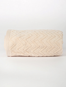 Полотенце махровое 50х90см LUCKY Зигзаг светло-бежевый хлопок-100% 000000000001214722
