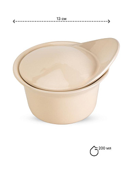 Набор горшков для запекания 2шт 13см/200мл FORA cream керамика 000000000001227111