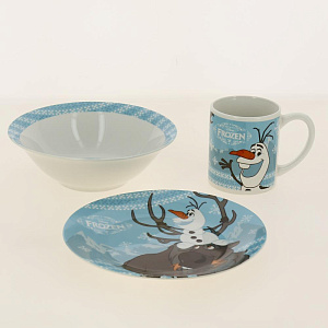 Посуда керамическая набор в подарочной упаковке 3 предмета Холодное сердце Олаф и Свен Stor 252369/78766 000000000001193180