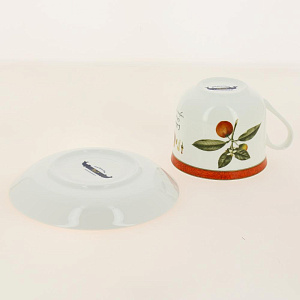 Чайная пара Стейчкол костяной фарфор 480мл, Дыхание Прованса Апельсин,КРС-753 000000000001193668