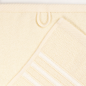 Полотенце махровое 30х60см DINA ME бордюр с 3 полосками молочное плотность 380гр/м 100%хлопок 000000000001210274