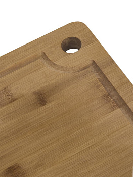 Доска разделочная 40х30х2см LUCKY со стоком для жидкости бамбук 000000000001225427
