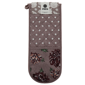 Удлинённая прихватка DeNASTIA Коллекция"Пионы"90x18см,100%хлопок/30%полиэстер,розовый/бордовый K000019 000000000001202715