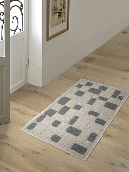 Коврик универсальный 50x80см LUCKY КУБИКИ коричнево-серый хлопок 100% 000000000001187172