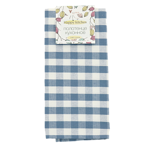 Полотенце кухонное 40х60см ВОТЕКС Крос темно-синий хлопок 000000000001208498