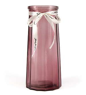 Ваза 25х9см Градиент высокая с бантом стекло 000000000001217872