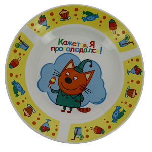 Тарелка мелкая фарфор 200 мм, Три кота Синий,КРС-826 000000000001193706