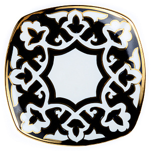 Блюдо Пахта 21х21см ASIA PORCELAIN квадратное с титановым напылением фарфор 000000000001209578