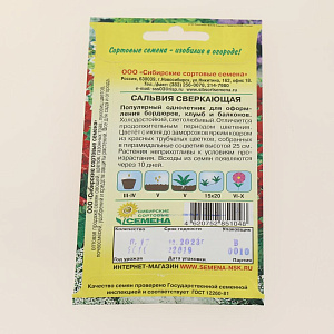 Семена Сальвия Сверкающая 0,1г (ссс) ЛИДЕР ПРОДАЖ ! СС003192 пакет 000000000001194820