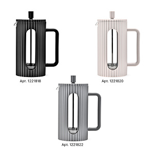 Френч-пресс 600мл BRAVO черный боросиликатное стекло 000000000001221818