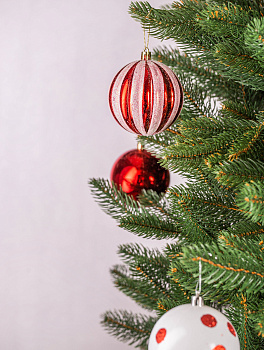 Декоративное украшение Набор шаров 8см 6шт MANDARIN полистирол 000000000001209350