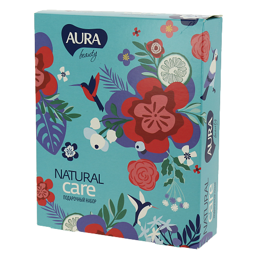 Набор подарочный Aura Beauty Natural Care гель для душа 260мл+крем для рук восстанавливающий 75мл,25718 000000000001193092