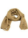 Шарф 30х200см рваный песочный полиэстер 000000000001229231