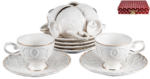 Набор кофейный 12 предметов (чашка 100мл-6шт/блюдце-6шт) BALSFORD Грация Клио подарочная упаковка фарфор 000000000001197913