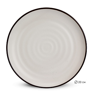 Набор столовой посуды 16 предметов белый с окантовкой керамика 000000000001221707