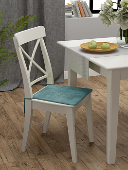 Подушка на стул 40х35х38см DE'NASTIA memory изумрудная полиэстер 000000000001196013