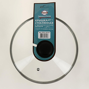 Крышка 24см TIMA металлический обод стекло 000000000001115604