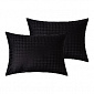 Наволочки 2шт 50х70см DE'NASTIA JQ гусиная лапка сатин черный хлопок