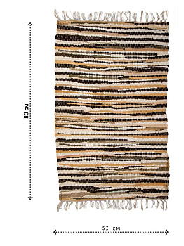 Коврик универсальный 50х80см LUCKY тканный бежево-лиловый хлопок 000000000001225682