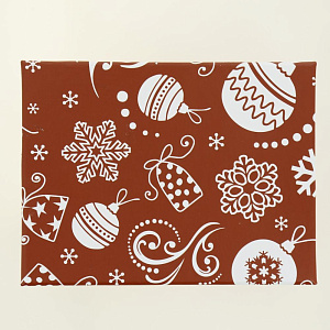 Коробка подарочная 17x13x7см РУТАУПАК Елочные игрушки прямоугольная 000000000001208357