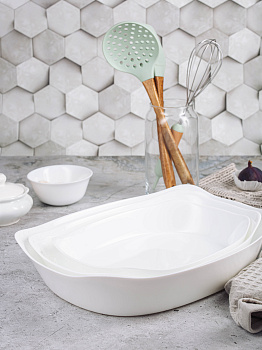 SMART CUISINE Набор форм для запекания 3шт CARINE опал Q0214 000000000001202923