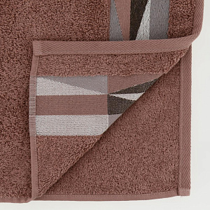 Полотенце 70х130см CLEANELLY BASIC Трианголи махровое плотность 460гр/м вишневый 100% хлопок ПЦ3501-4477,18-1436 000000000001201420