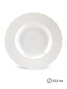 Тарелка суповая 23,5см Barocco фарфор 000000000001230120