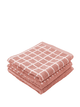 Набор махровых полотенец 40x60см (3шт) 100% Хлопок Коралловый D100040 000000000001194328