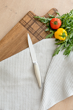 Нож универсальный 12,3см DE'NASTIA Wave line молочный нержавеющая сталь/пластик 000000000001228019