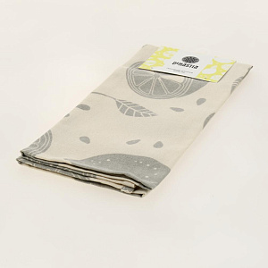 Полотенце кухонное DeNASTIA Коллекция "Лимоны" 40x60см Хлопок70%/ПЭ30% молочный/серый D000203 000000000001202899