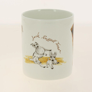 Кружка костяной фарфор 420мл, Человек собаке друг Джек-рассел,КРС-608 000000000001193681