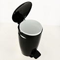 Урна с крышкой с педалью 5л чёрно-белая 20х23х30см пластик PRIMANOVA M-E04-21 000000000001201683